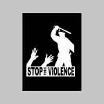 Stop Violence! čierne teplákové kraťasy s tlačeným logom